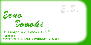 erno domoki business card